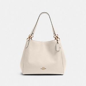 Coach - Hallie style cream refined pebble leather shoulder bag